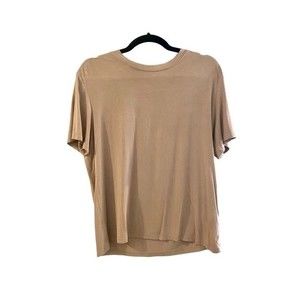 Shein Tan Flowy TShirt | Small